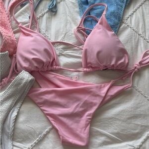 Pink Triangle Bikini Set